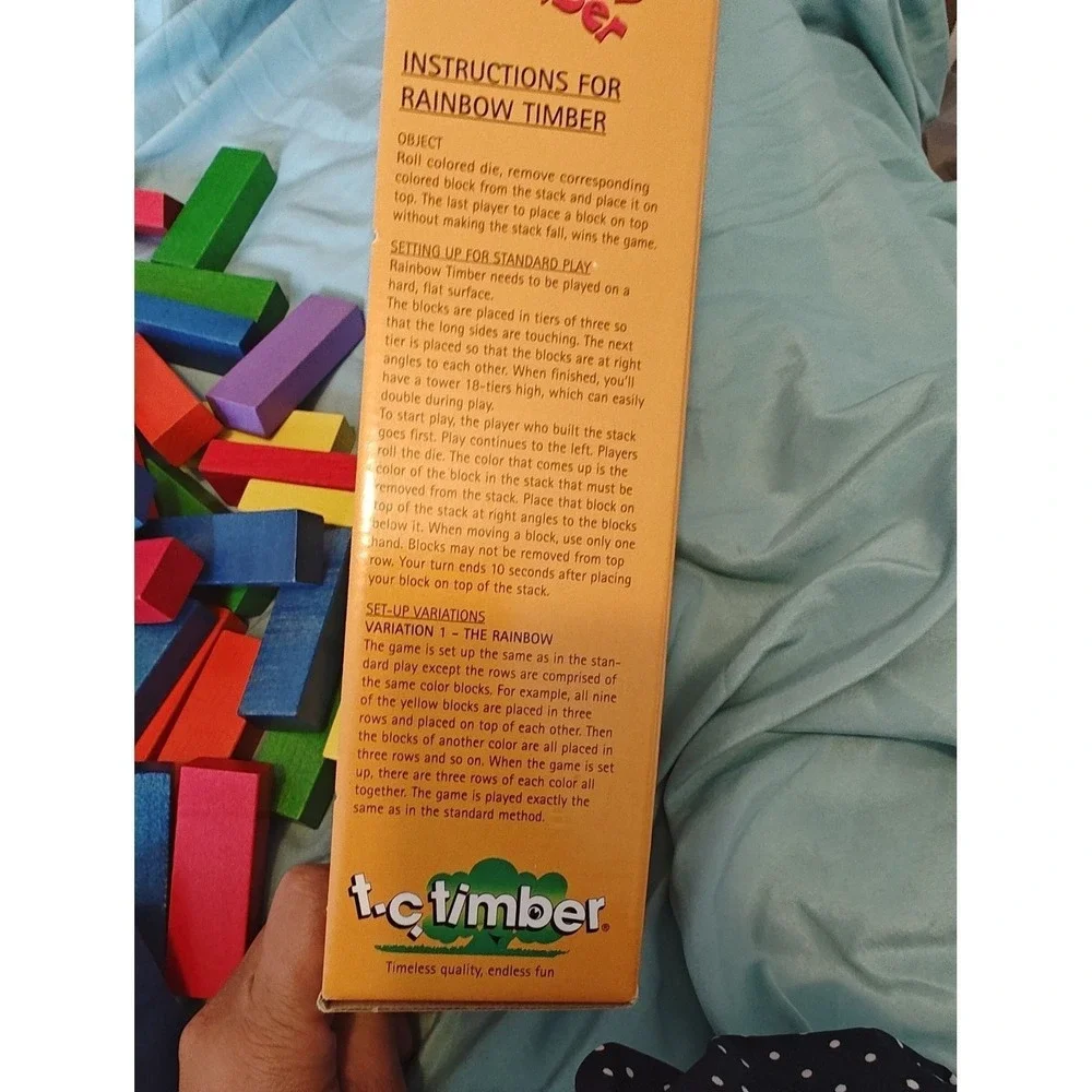 TC‎ Timber Rainbow Timber Stacking Game Kids SizeMulticolor Excellent Wood
